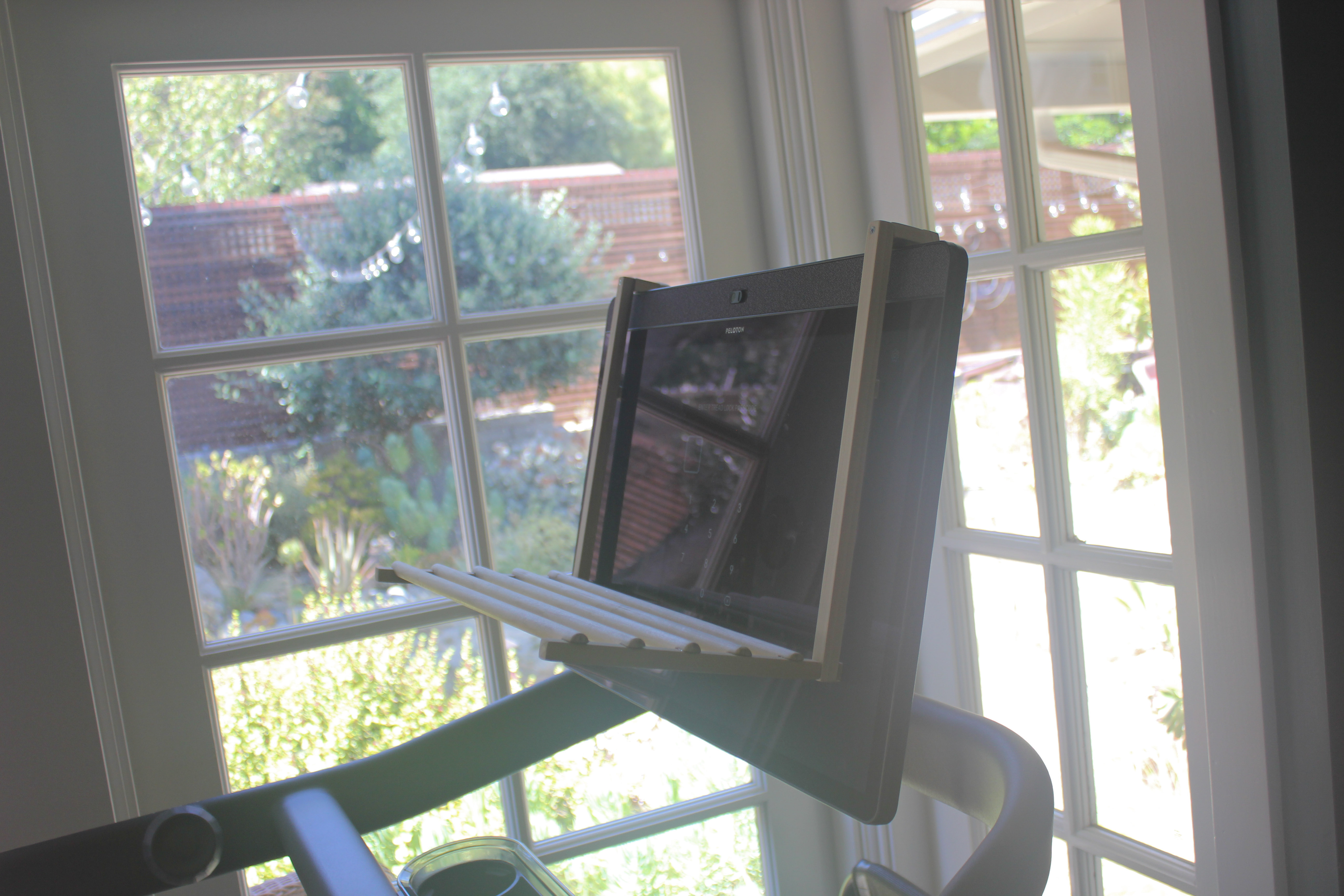 The finished laptop tray in use